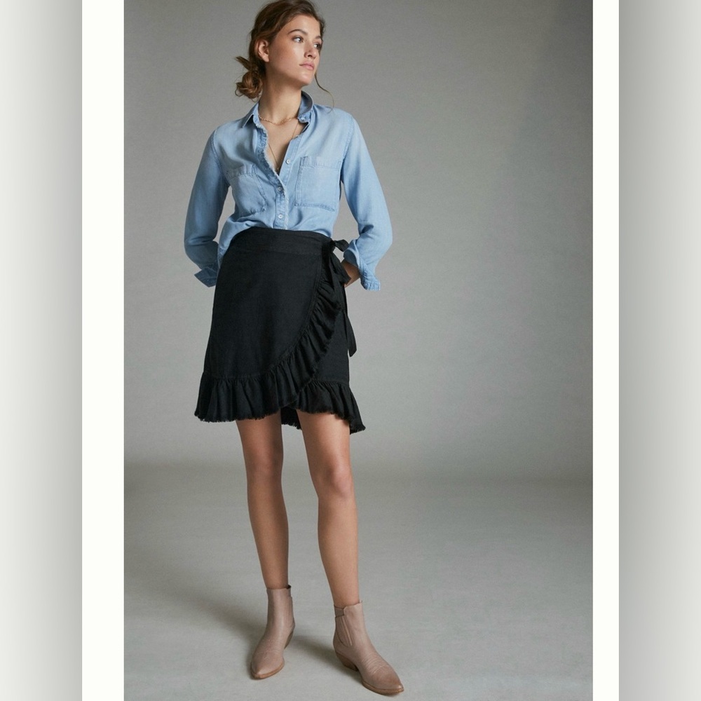 Anthropologie Pilcro Nettie Ruffled Skirt